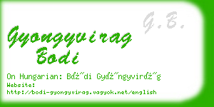 gyongyvirag bodi business card